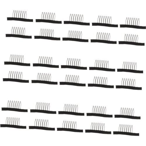30Pcs Women HairCombs Pins Clips Steel Teeth Comb Hairdressing Comb Wig Comb Clips For Full Lace Wig Caps Cloth Wig Clips