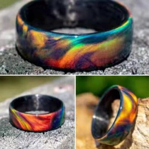 Women Vintage Ring 2021 New Acrylic Multicolor Resin Girls Jewelry Gifts Korea Simple Mixed Color Round Rings