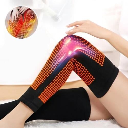 1Pairs Support Self Knee Heating Pads Brace Warm for Arthritis Joint Pain Relief Injury Recovery Belt Massager Foot knee pads