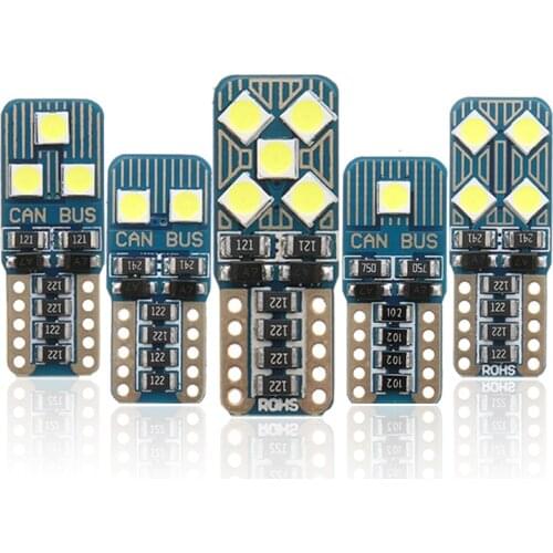 1x T10 LED Canbus No error 5W5 Car W5W 194 LED Signal Light 12V 7000K White 2/4/6/8/10 SMD Auto Door Wedge Side Clearance Lamps