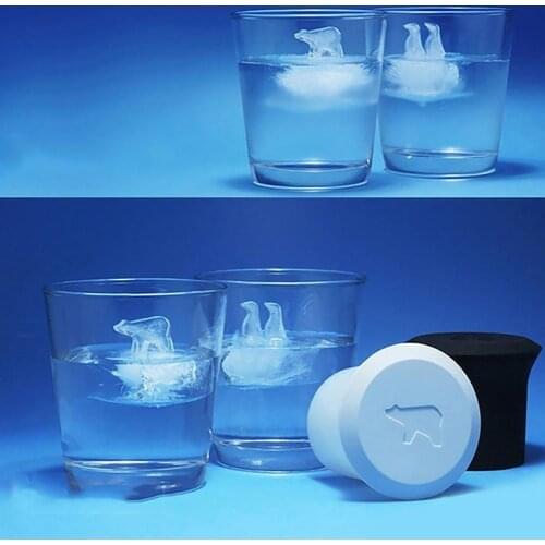 2Pcs Polar Bear Penguin Jelly Chocolate Ice Cube Silicone Mold Maker Mould Tool Penguin Mold Kitchen tools accessories supplies