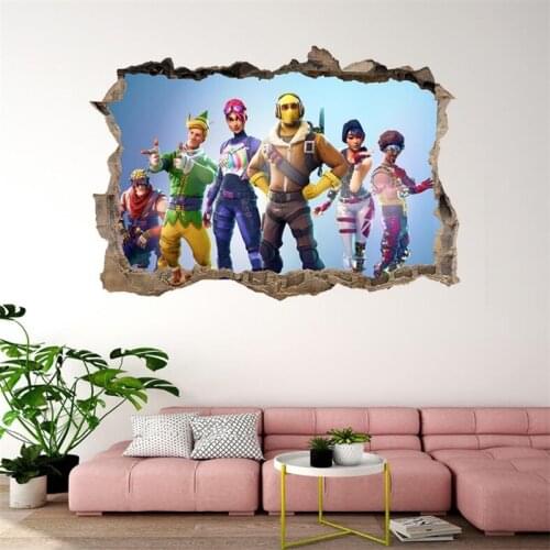 3D shooting game wall stickers wallpaper kindergarten kids room decoration vinyl stickers bedroom decals