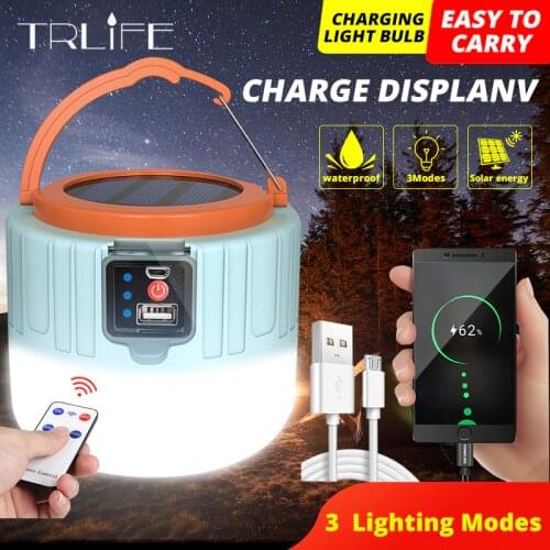 60/190/280W Camping Light Outdoor Solar LED Bulb Lights Battery Charge Portable LED Lantern Light Home Night Market Tent Lamp