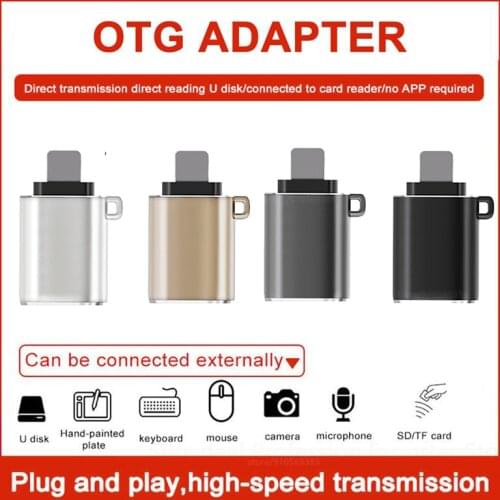 OTG Adapter USB 3.0 Adapter Converter 8Pin For Iphone 12 mini 11 pro max se 8 plus Otg Adapter With Buckle For U Disk Phone
