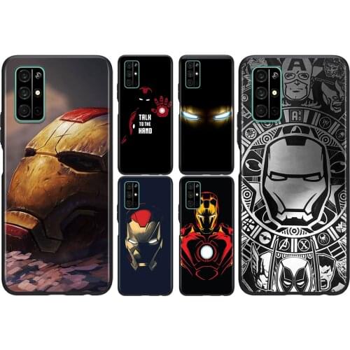 Marvel Iron Man Mech For Huawei Honor 50 SE V30 View 20 V20 30i 30S 30 20S 20E 20i 20 Lite Pro Plus Black Phone Case