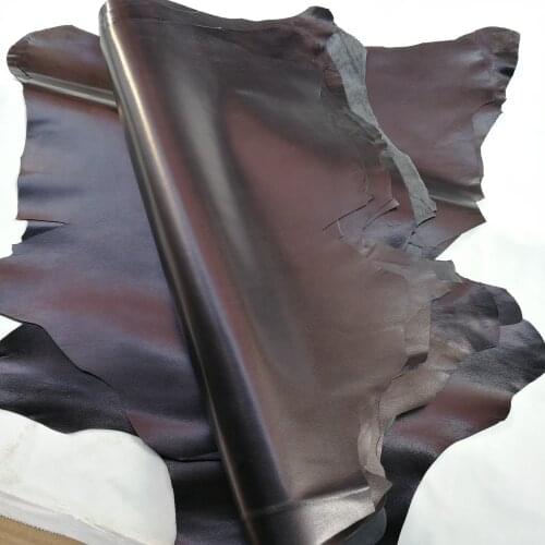 Black goat real grain leather quality A grade genuine leather soft sheep skin whole spelt leather for gloves clothing