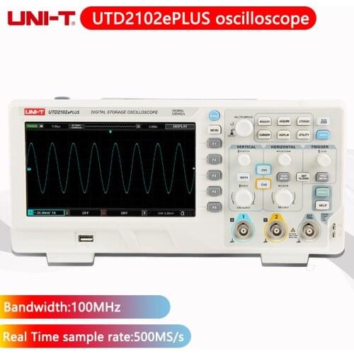 UNI-T UTD2102ePLUS Digital oscilloscope 2 analog channels 100MHz bandwidth500MS/ s sampling rate