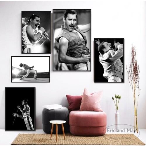 Freddie Mercury Queen Musician Posters And Prints Canvas Painting Pictures On The Wall Abstract Decorative Home Decor Affiche