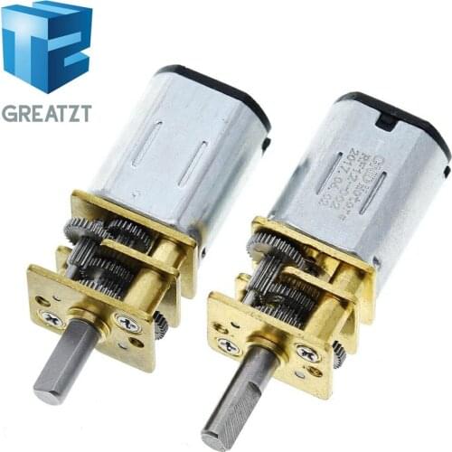 GREATZT DC 6V 30RPM 200RPM N20 Mini Micro Metal Gear Motor with Gearwheel DC Motors GA12-N20