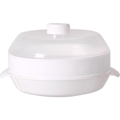 Microwave Steamer Plastic Round Steamer Microwave Oven with Lid Cooking Tools