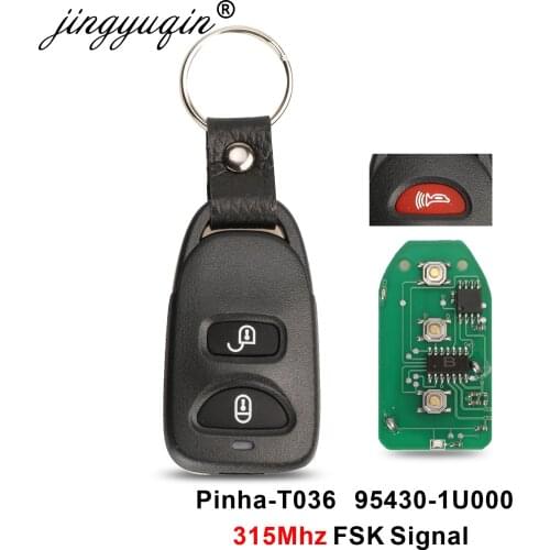 Jingyuqin 2Buttons + Panic 315Mhz For HYUNDAI Tucson Santa Fe Elantra 2005 2006 2007 2008 2009 2010 2011 Keyless keys