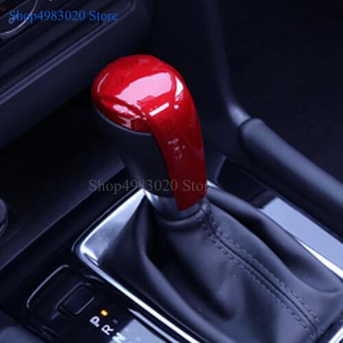 Red ABS chrome Gears Trim Cover for Mazda CX3 CX-4 CX-5 2016 2017 Cx-3 Car Styling Accessories Gear shift knob