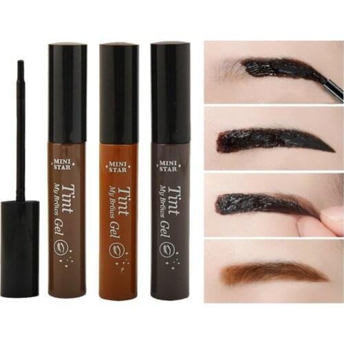 3 Color Tearing Eyebrow Cream Natural Quick-dry Eyebrow Tattoo Tint Dyeing Gel Long Lasting Waterproof Sweatproof Cosmetics