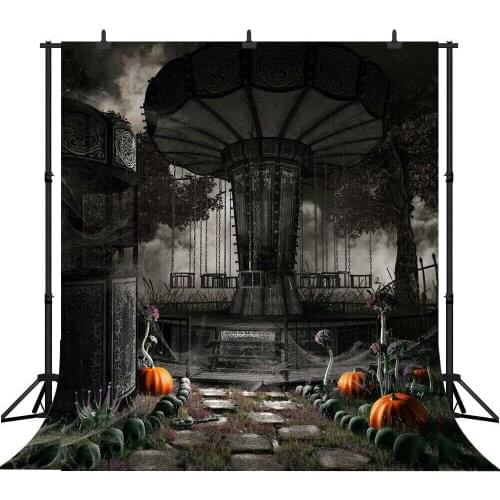 Lyavshi Seamless photography background horrible amusement park Halloween theme backdrop professional photo studio background