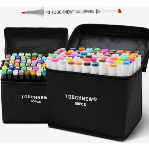 TOUCHNEW Markers Pen 168 colors Sketch Markers Alcohol Based Dual Head Brush Markers Pen For Drawing Manga Art Supplies Markers