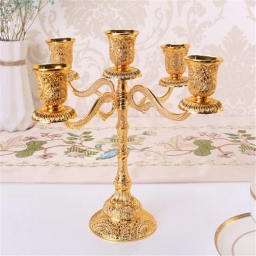 Metal Candle Holders Hollow Design Candlestick Tabletop Candle Stand Wedding Decoration Candelabra Home Decor Candelabrum