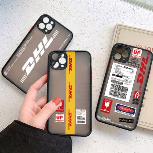 Fashion Hot DHL Express Cover For iPhone 11 12 Pro Max XR X 7 6 6S 8 Plus XS Max SE 2 2020 12Mini Transparent Matte Hard PC Case