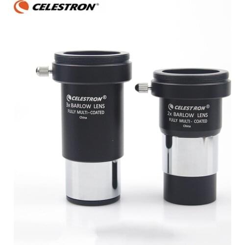 Celestron 1.25" 2x 3x Barlow Lens Fully Multi Coated Metal M42x0.75 Thread Astronomy Monocular Binoculars Telescope Eyepiece