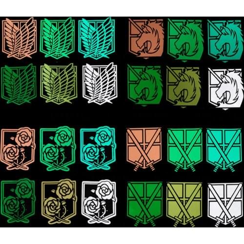 Cartoon Giant Investigation team Luminous patch IR Epaulettes Reflective Patch Wing Anime Attack On Titan DIY Patch For Clothing