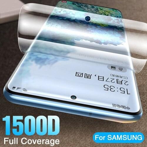 Soft full cover hydrogel film for samsung galaxy s20 ultra s10e s10 lite s9 s8 plus s7 edge phone screen protector Not Glass