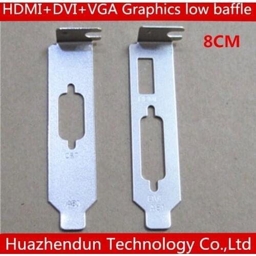 Small chassis graphics card HD-MI DVI and VGA half-high graphics card baffle double-row baffle short bezel knife card 5pcs