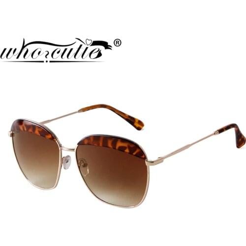 New Fashion Pilot Sunglasses Men Brand Designer Vintage Metal Tortoiseshell Frame Shades Eyewear Gradient Lens Women Sun Glasses