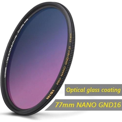 NiSi PRO NANO MC GND16 (1.2) GC-GRAY Graduated Neutral Density Filter 67mm/72mm/77mm/82mm Optical Glass