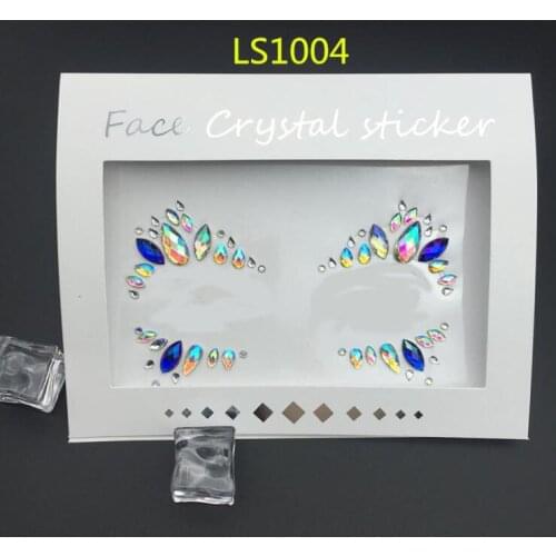 Acrylic Resin Drill Stick Bindi Sticker Handpicked Bohemia Style Face Eyes DIY Jewels Forehead Stage Decor Party Glitter Sticker