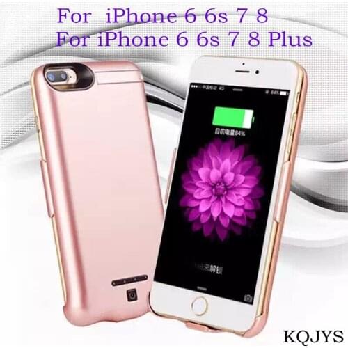 Portable Power Bank Battery Charger Cases For iPhone 6 6s 7 8 External Battery Charging Cover for iPhone 7 8 Plus Battery Case
