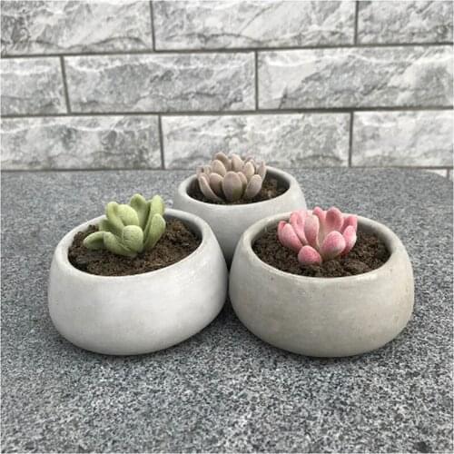 Handmade diy Molds for plaster pot ,concrete flower pot molds succulent plants pot silicone molds Nordic style ZM901