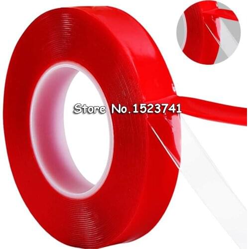 Mixed size 3 5 8 10mm*3 Double Sided Tape Sticky Red for Mobile Phone Pannel Display Screen Repair Housing free shipping