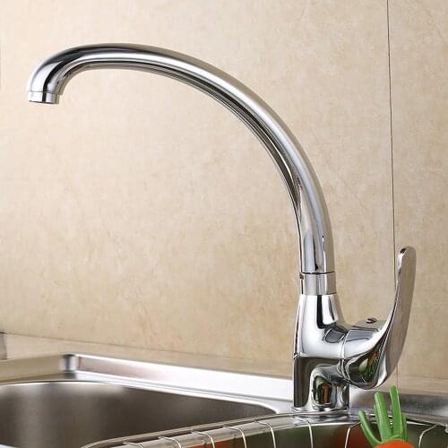QUEEXU Kitchen Faucets 360 Degree Tap For Kitchen Swivel Solid Zinc Alloy Kitchen Mixer Cold and Hot Single Hole Water