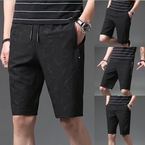 Sports quick-drying five-point pants mens shorts Korean casual shorts summer beach pants big pants thin