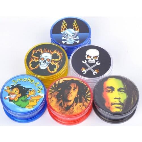 3 Layer Smoking Accessories Round Shape Plastic Tobacco Grinder Herb Grinder Tobacco Spice Crusher Color Random