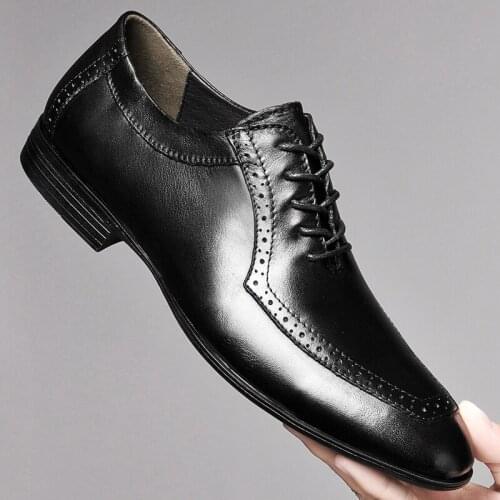 Italian Fashion Elegant Oxford Shoes for Men High Quality Mens Shoes Genuine Leather Casual Formal Dress Shoes Luxury Loafers