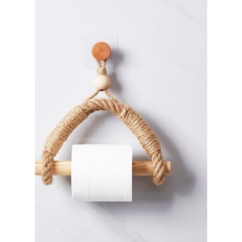 Vintage Towel Hanging Rope Toilet Paper Holder Home Hotel Bathroom Decoration Supplies paper towel holder toilet paper stand