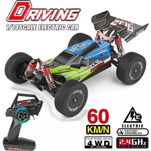 Wltoys 144001 1/14 2.4G RC Buggy 4WD High Speed Racing RC Car Vehicle Models 60km/h RC Racing Car 550 Motor RC Off-Road Car RTR