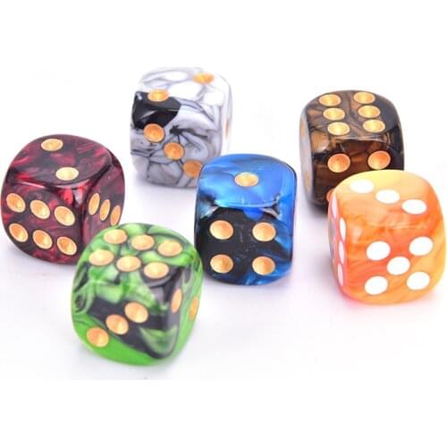 10pcs/set Round Corner Dice 6 Sided 16mm Dice Playing Table Bar Game Cubes KTV Entertainment Digital Dices
