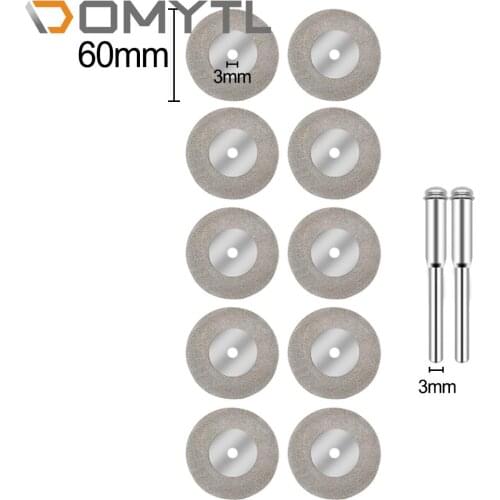 10pcs Polished Cutting Disc Diamond Sand Saw Blade 3mm Rod Diy Woodworking Tools