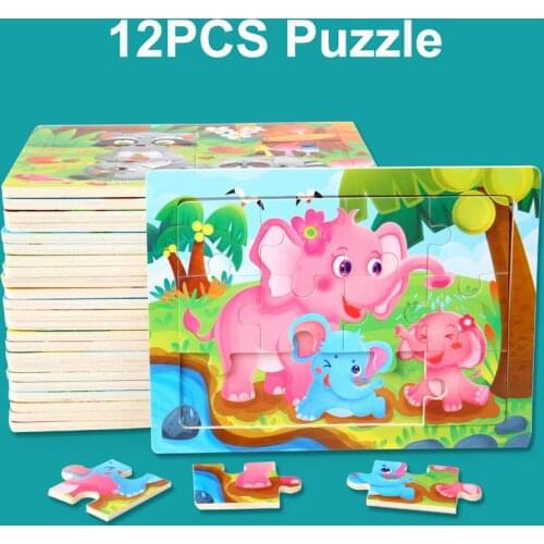 15*11cm Wood Puzzle Children Adults Vehicle Puzzles Wooden Toys Learning Education Environmental Assemble Educational Games