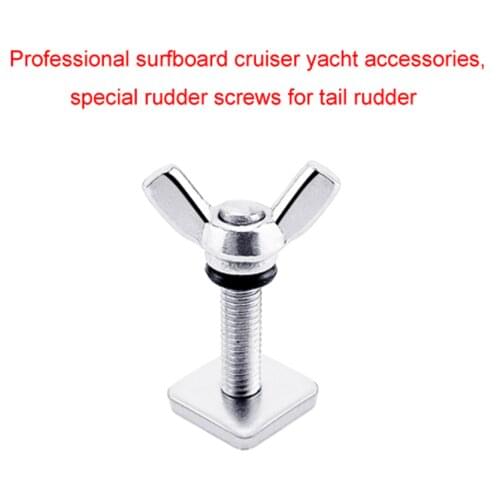 2PCS Surfboard Tail Fin Screw Surf Fin Nails Bolt Screws Longboard Sliding Fin Screws Single Fin Screw with Plate Surfing