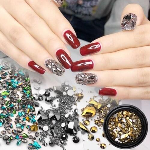 2021 Mixed Rhinestones for Nails Fashion Rhinestones for Manicure Design New Nail Jewelry Accessories Decorations