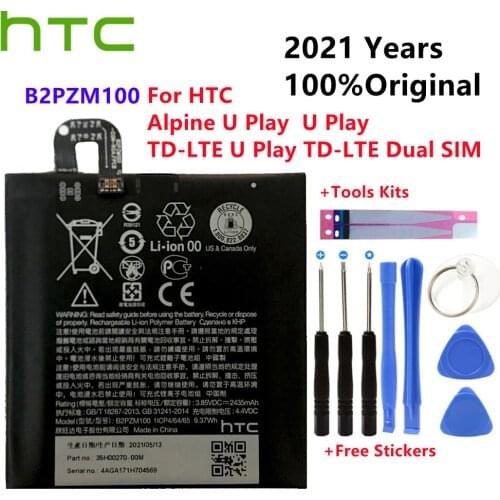 2435mah B2PZM100 battery fit for HTC Alpine, U Play, U Play TD-LTE, U Play TD-LTE Dual SIM batteries Batterij+Free Tools