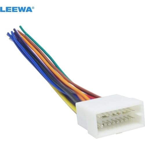 LEEWA Car 16pin Wire Harness Plug Cable Female Connector For MITSUBISHI/GALANT Clarion Car Radio Stereo #CA1670