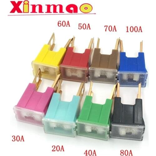 2PCS Automotive Car truck van square Fuse long feet male Fuse 20A 30A 40A 50A 60A 70A 80A 90A 100A 120A
