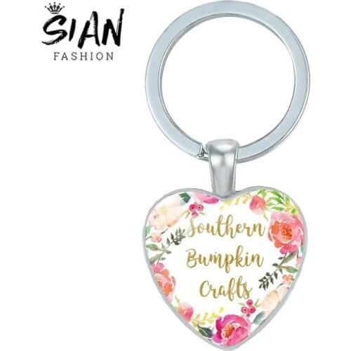 SIAN Bible Verse Psalm Keychain Handmade Glass Cabochon Inspirational Quote Key Chain Christian Party Key Ring Gift Jewelry Girl