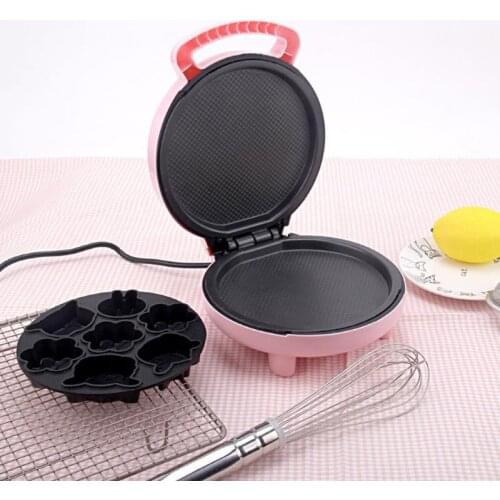 CPDD 220V Electric Automatic Cake Machine Cartoon Waffle Sandwich Breakfast Maker UK