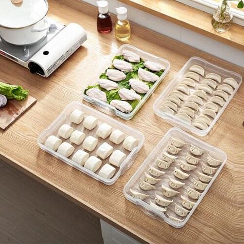 Single-layer refrigerator food dumpling egg sealed fresh-keeping box, food storage box household kitchen storage box plastic