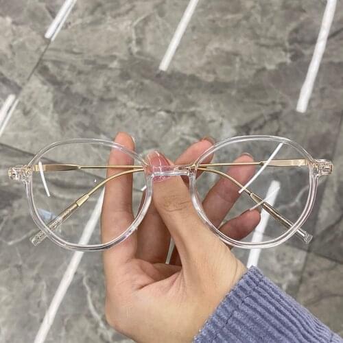Finished Myopia Glasses Women Men Fashion Brand Round Short Sight Glasses Students Computer Prescription Eyewear-1.0 ~-4.0