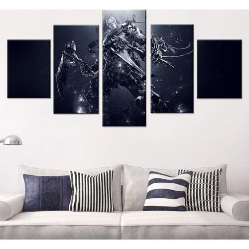 Prints Home Decor Artwork 5 Panel Darksiders Video Game Modular Poster Abstract Painting Cuadros On Canvas Bedroom Framework